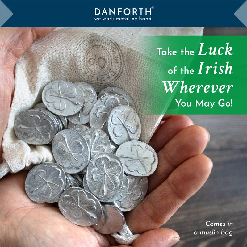 DANFORTH Vilmain Four Leaf Clover Pocket Tokens/Coins, Pewter, Good Luck Charm, Made in USA, (Pack of 50) - Image 4
